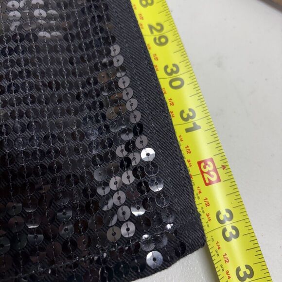 Sam Edelman Bianka Black Sequin Jeans Womens 24 High Rise Vintage Wide Leg New - Picture 14 of 15